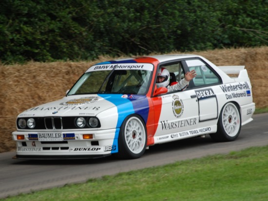 Warsteiner-BMW M3 in Fahrt beim Goodwood Festival of Speed